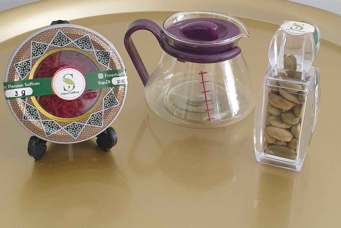 Premium Negin Saffron Bundle 3g Saffron + A Saffron Steamer + 15g Cardamom